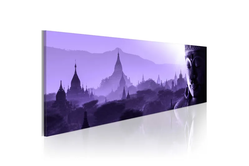 Billede Purple Zen 150x50 - Artgeist sp. z o. o. - Boligtilbehør - Billeder & kunst - Billeder på lærred