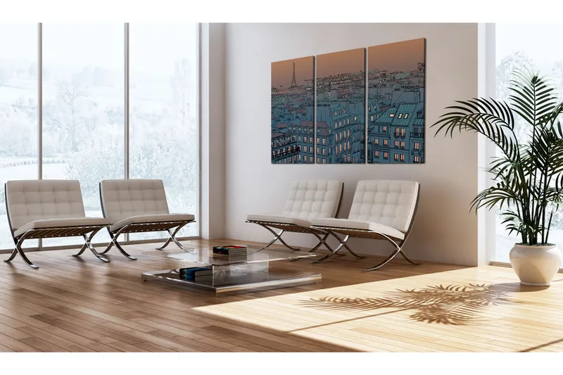 Billede Paris The City Goes To Sleep 60x40 - Artgeist sp. z o. o. - Boligtilbehør - Billeder & kunst - Billeder på lærred