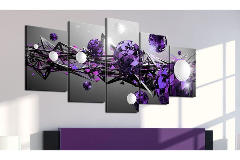 Billede Purple Solar System 200x100 - Artgeist sp. z o. o. - Boligtilbehør - Billeder & kunst - Billeder på lærred