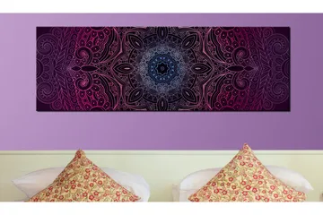 Billede Purple Mandala 120x40 - Artgeist sp. z o. o. - Boligtilbehør - Billeder & kunst - Billeder på lærred