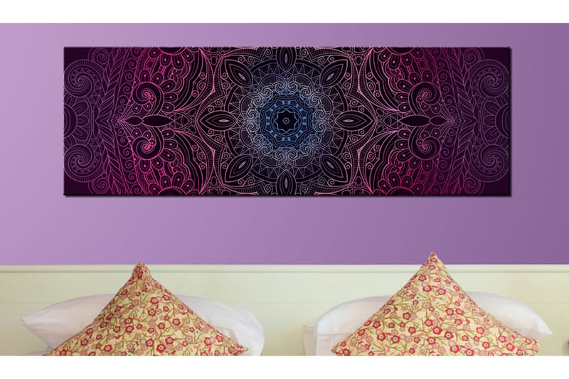Billede Purple Mandala 150x50 - Artgeist sp. z o. o. - Boligtilbehør - Billeder & kunst - Billeder på lærred