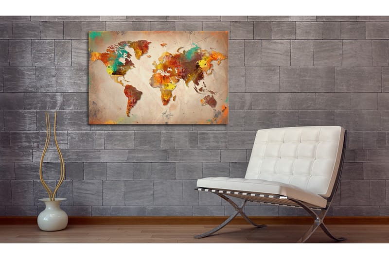 Billede Painted World 60x40 - Artgeist sp. z o. o. - Boligtilbehør - Billeder & kunst - Billeder på lærred