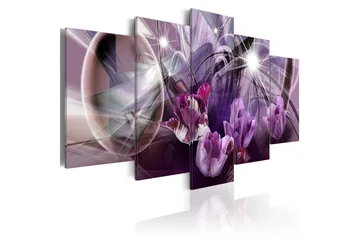 Billede Purple Of Tulips 200x100 - Artgeist sp. z o. o. - Boligtilbehør - Billeder & kunst - Billeder på lærred