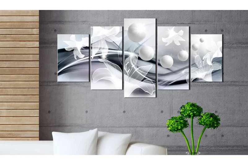 Billede Pearls And Lilies 200x100 - Artgeist sp. z o. o. - Boligtilbehør - Billeder & kunst - Billeder på lærred