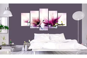 Billede Pink Flowers Magnolias 200x100 - Artgeist sp. z o. o. - Boligtilbehør - Billeder & kunst - Billeder på lærred