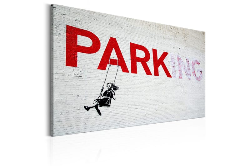 Billede Parking Girl Swing at Banksy 120x80, Artgeist sp. z o. o.