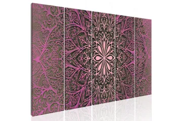 Billede Pink Mandala 225x90 - Artgeist sp. z o. o. - Boligtilbehør - Billeder & kunst - Billeder på lærred