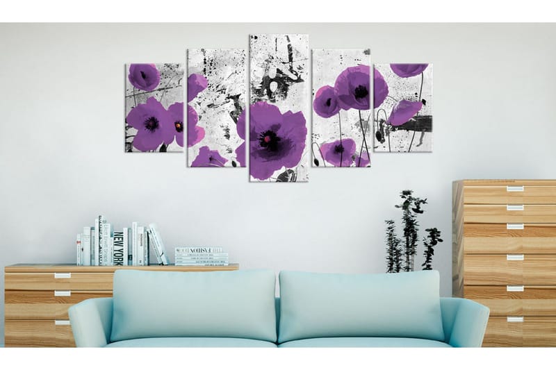 Billede Purple Dissonance 100x50 - Artgeist sp. z o. o. - Boligtilbehør - Billeder & kunst - Billeder på lærred