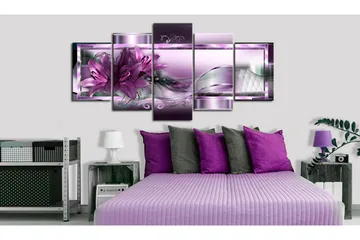 Billede Purple Lilies 200x100 - Artgeist sp. z o. o. - Boligtilbehør - Billeder & kunst - Billeder på lærred