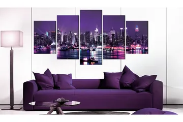 Billede Purple Sky 200x100 - Artgeist sp. z o. o. - Boligtilbehør - Billeder & kunst - Billeder på lærred