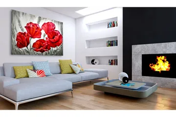 Billede Poppies in Wheat 120x80 - Artgeist sp. z o. o. - Boligtilbehør - Billeder & kunst - Billeder på lærred