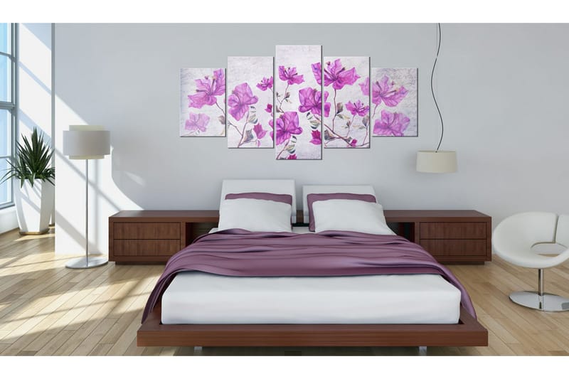 Billede Purple Flowers 100x50 - Artgeist sp. z o. o. - Boligtilbehør - Billeder & kunst - Billeder på lærred