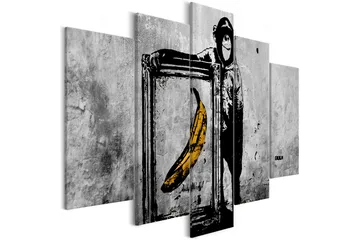 Billede Proud Monkey 5 Parts Wide 100x50 - Artgeist sp. z o. o. - Boligtilbehør - Billeder & kunst - Billeder på lærred