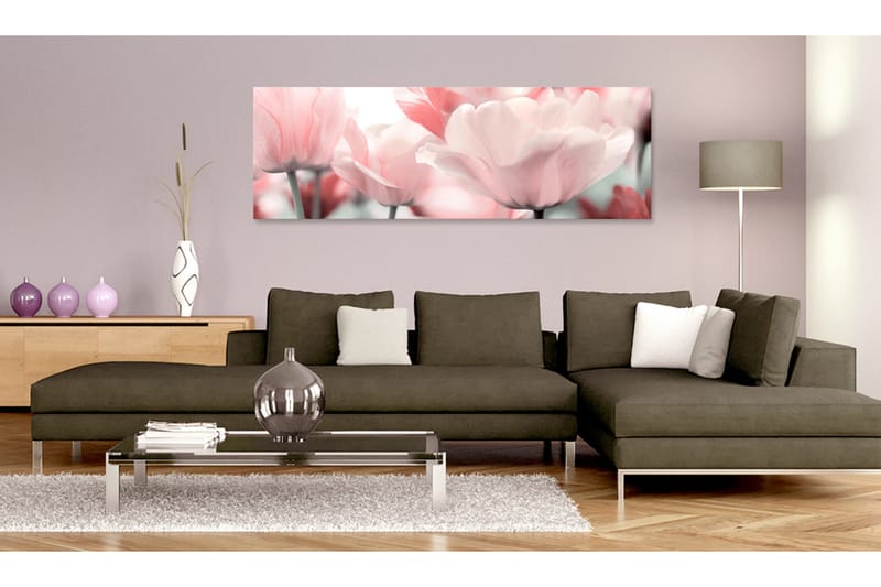 Billede Pink Tulips 135x45 - Artgeist sp. z o. o. - Boligtilbehør - Billeder & kunst - Billeder på lærred