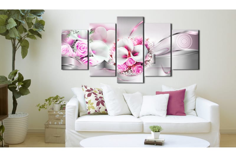 Billede Pink Marriage 200x100 - Artgeist sp. z o. o. - Boligtilbehør - Billeder & kunst - Billeder på lærred