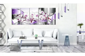 Billede Purple Ribbons 200x80 - Artgeist sp. z o. o. - Boligtilbehør - Billeder & kunst - Billeder på lærred