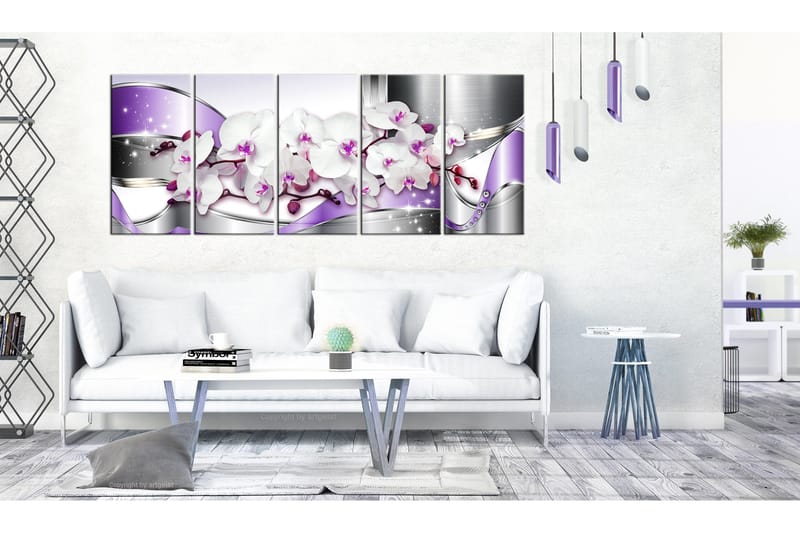 Billede Purple Ribbons 225x90 - Artgeist sp. z o. o. - Boligtilbehør - Billeder & kunst - Billeder på lærred