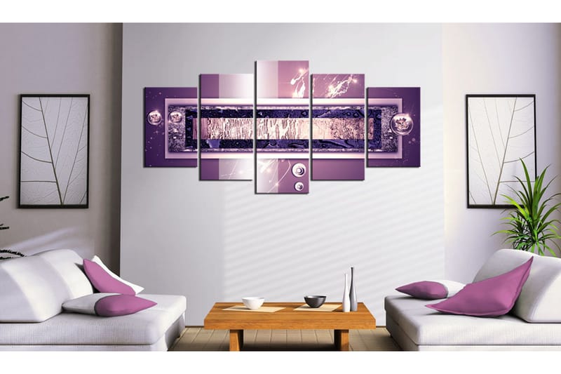 Billede Purple Cascade 200x100 - Artgeist sp. z o. o. - Boligtilbehør - Billeder & kunst - Billeder på lærred