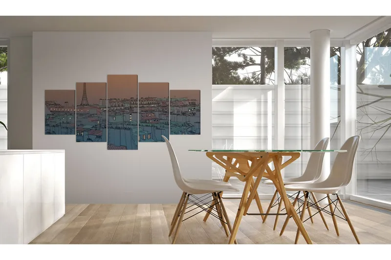 Billede Paris The Darkness Falls 200x100 - Artgeist sp. z o. o. - Boligtilbehør - Billeder & kunst - Billeder på lærred