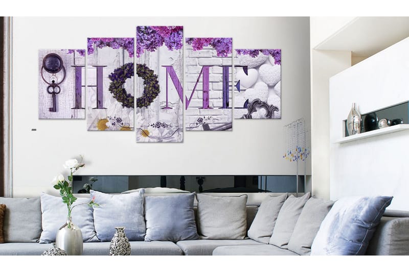 Billede Purple House 100x50 - Artgeist sp. z o. o. - Boligtilbehør - Billeder & kunst - Billeder på lærred