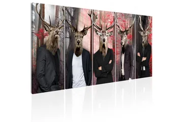 Billede People In Masks 200x80 - Artgeist sp. z o. o. - Boligtilbehør - Billeder & kunst - Billeder på lærred