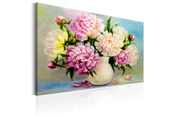 Billede Peonies: Bouquet of Happiness 90x60 - Artgeist sp. z o. o. - Boligtilbehør - Billeder & kunst - Billeder på lærred