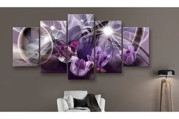 Billede Purple Of Tulips 200x100 - Artgeist sp. z o. o. - Boligtilbehør - Billeder & kunst - Billeder på lærred