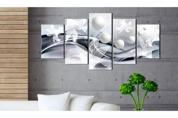 Billede Pearls And Lilies 100x50 - Artgeist sp. z o. o. - Boligtilbehør - Billeder & kunst - Billeder på lærred
