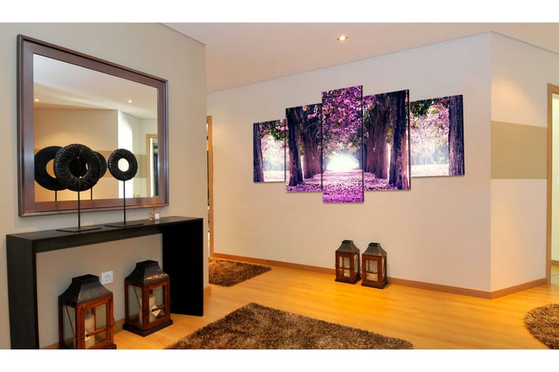 Billede Purple Avenue 200x100 - Artgeist sp. z o. o. - Boligtilbehør - Billeder & kunst - Billeder på lærred