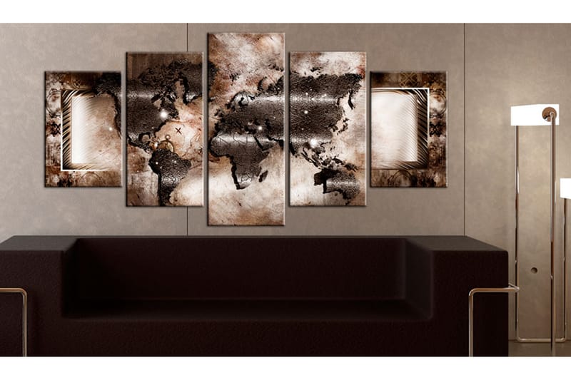 Billede Platinum Map 100x50 - Artgeist sp. z o. o. - Boligtilbehør - Billeder & kunst - Billeder på lærred