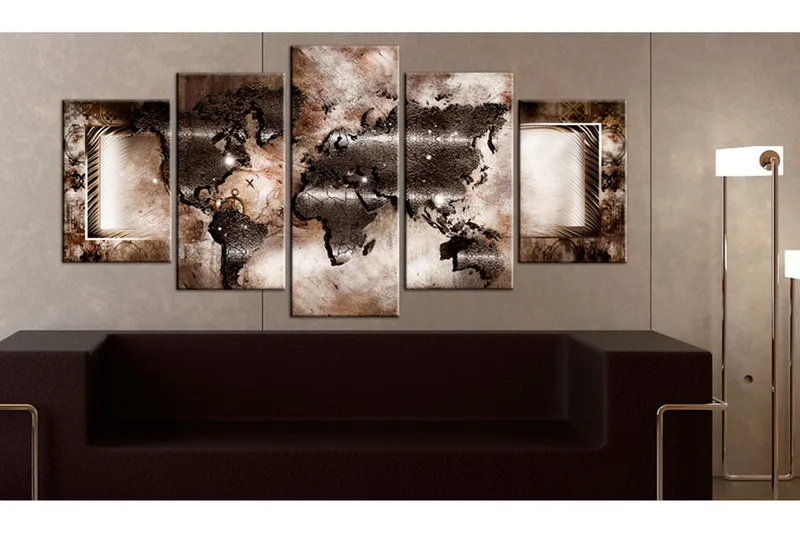 Billede Platinum Map 200x100 - Artgeist sp. z o. o. - Boligtilbehør - Billeder & kunst - Billeder på lærred