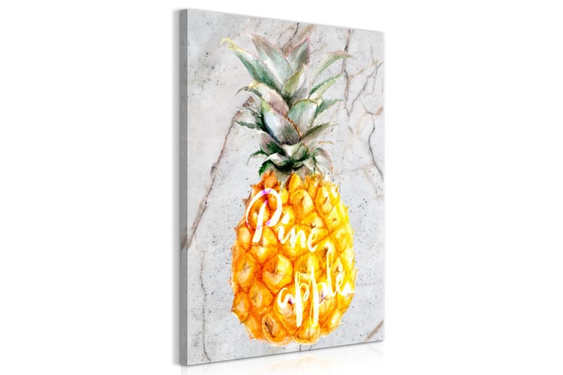 Billede Pineapple and Marble (1 Part) Lodret 60x90 - Artgeist sp. z o. o. - Boligtilbehør - Billeder & kunst - Billeder på lærred