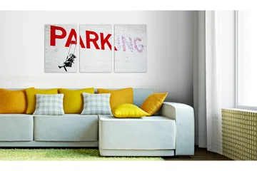 Billede Pige På En Gynge Banksy 120x60 - Artgeist sp. z o. o. - Boligtilbehør - Billeder & kunst - Billeder på lærred