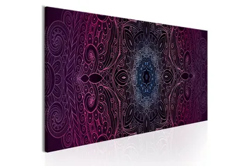 Billede Purple Mandala 120x40 - Artgeist sp. z o. o. - Boligtilbehør - Billeder & kunst - Billeder på lærred