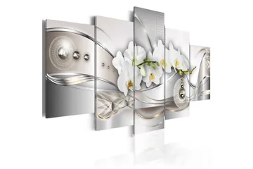 Billede Pearl Dance Of Orchids 100x50 - Artgeist sp. z o. o. - Boligtilbehør - Billeder & kunst - Billeder på lærred
