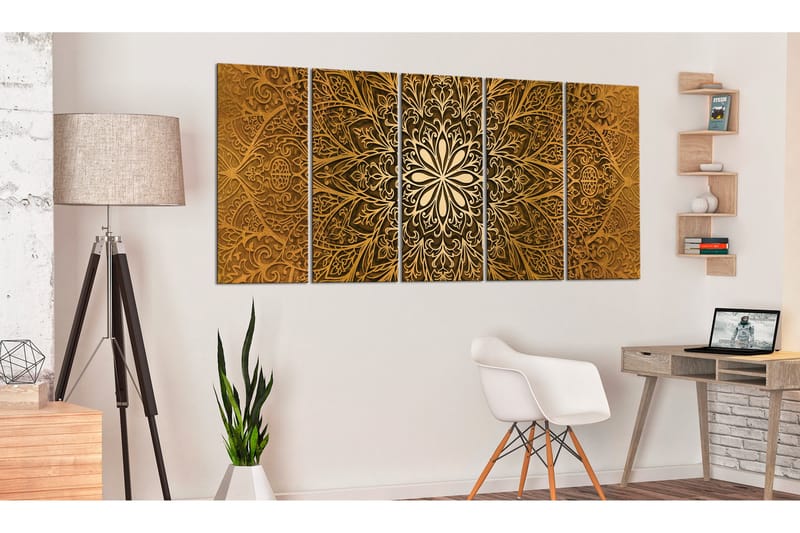 Billede Paper Mandala 225x90 - Artgeist sp. z o. o. - Boligtilbehør - Billeder & kunst - Billeder på lærred
