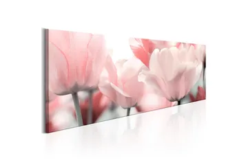 Billede Pink Tulips 150x50 - Artgeist sp. z o. o. - Boligtilbehør - Billeder & kunst - Billeder på lærred