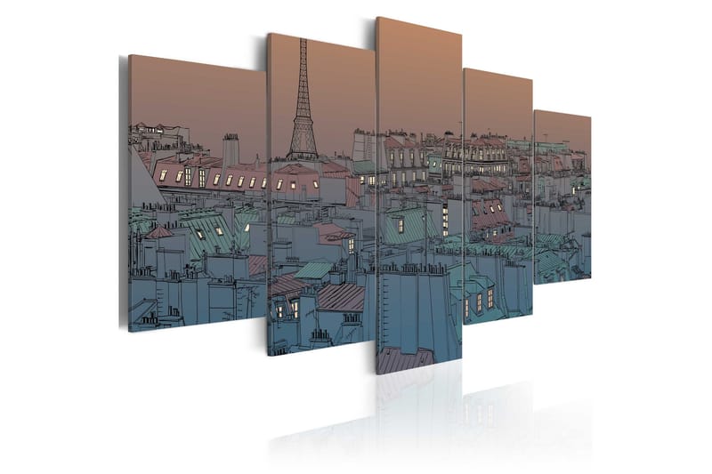 Billede Paris The Darkness Falls 200x100 - Artgeist sp. z o. o. - Boligtilbehør - Billeder & kunst - Billeder på lærred