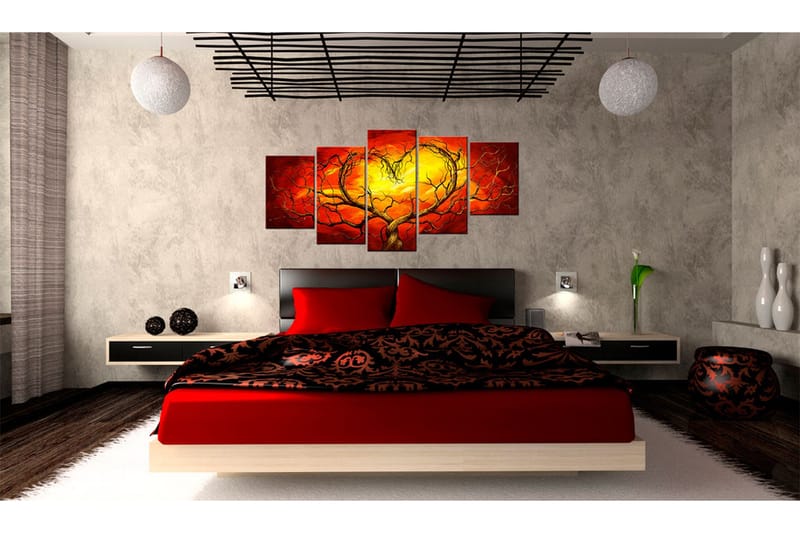 Blackboard Burning Heart 200x100, Artgeist sp. z o. o.