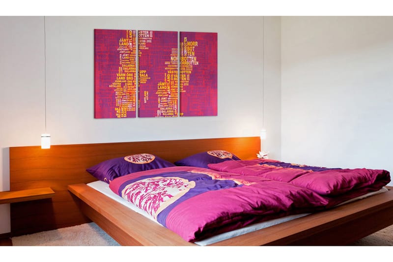 Blackboard Tekstkort over Sverige Triptych 90x60, Artgeist sp. z o. o.