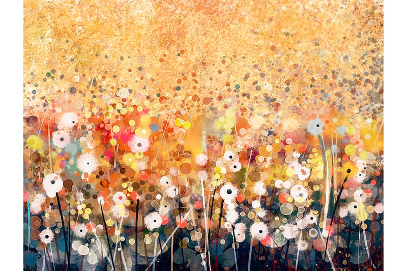 Canvas Abstrakt Gul, 77x010 cm