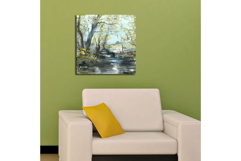 Canvas Blomster Flerfarvet - 44x54 cm - Boligtilbehør - Billeder & kunst - Billeder på lærred