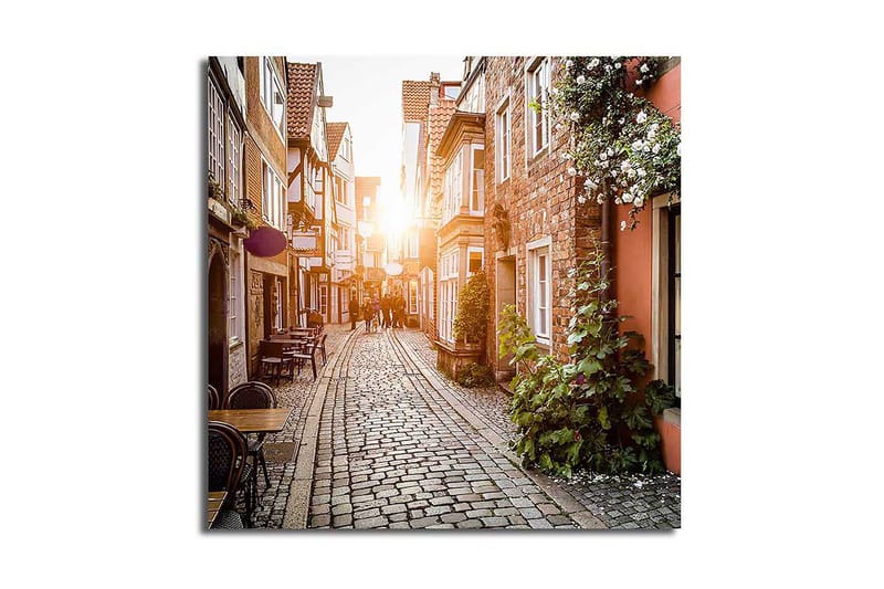 Canvas Blomster Flerfarvet - 44x54 cm - Boligtilbehør - Billeder & kunst - Billeder på lærred