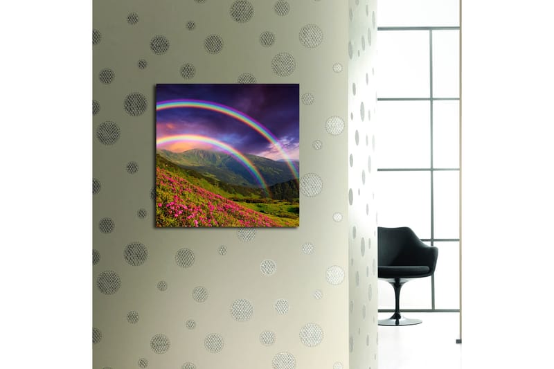 Canvas Blomster Flerfarvet - 44x54 cm - Boligtilbehør - Billeder & kunst - Billeder på lærred