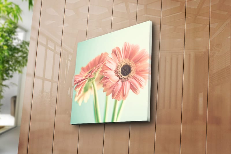 Canvas Blomster Flerfarvet - 44x54 cm - Boligtilbehør - Billeder & kunst - Billeder på lærred