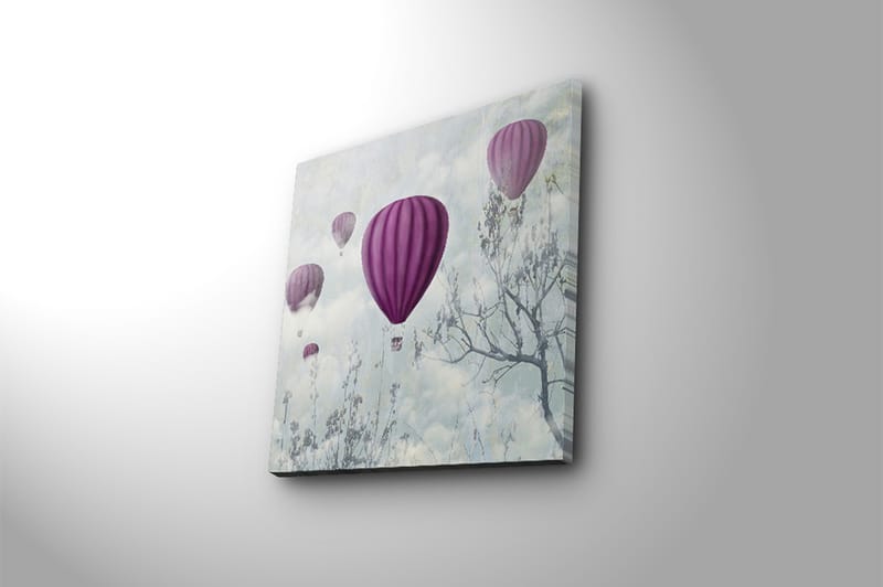 Canvas Blomster Flerfarvet - 44x54 cm - Boligtilbehør - Billeder & kunst - Billeder på lærred
