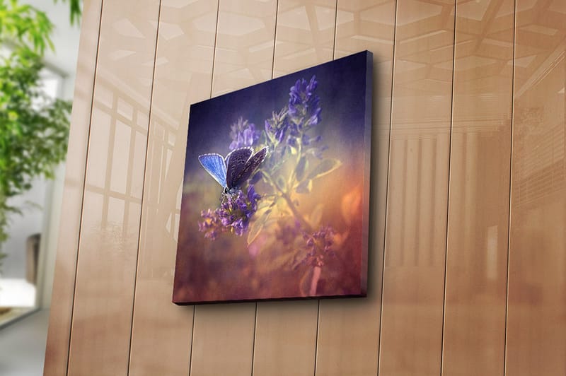 Canvas Blomster Flerfarvet - 44x54 cm - Boligtilbehør - Billeder & kunst - Billeder på lærred