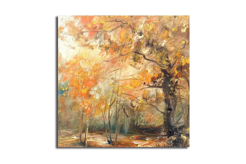 Canvas Blomster Flerfarvet - 44x54 cm - Boligtilbehør - Billeder & kunst - Billeder på lærred