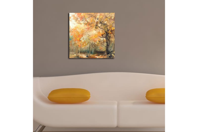 Canvas Blomster Flerfarvet - 44x54 cm - Boligtilbehør - Billeder & kunst - Billeder på lærred