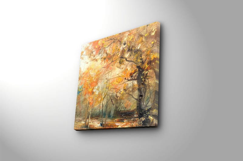 Canvas Blomster Flerfarvet - 44x54 cm - Boligtilbehør - Billeder & kunst - Billeder på lærred